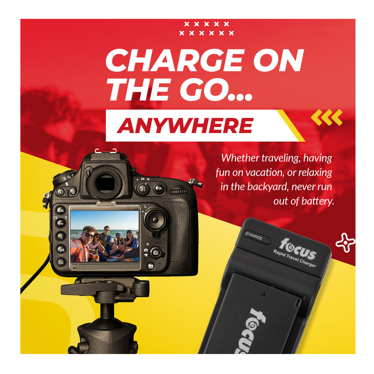 Focus Replacement Rechargeable Lithium-Ion Battery and Travel Charger for Canon NB-10L