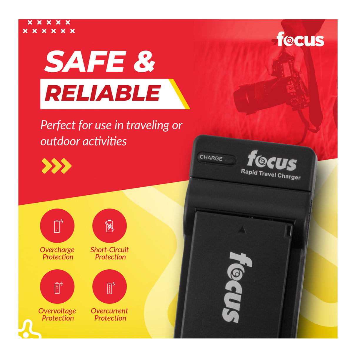 Focus Replacement Rechargeable Lithium-Ion Battery and Travel Charger for Canon NB-10L