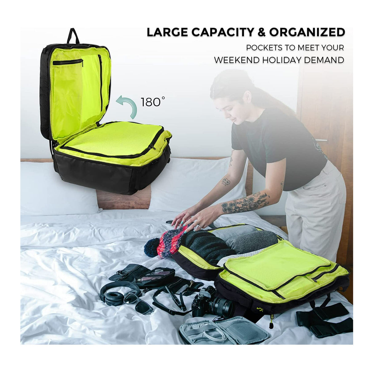 Swissdigital Java Oversized Travel Waterproof Backpack (Black)