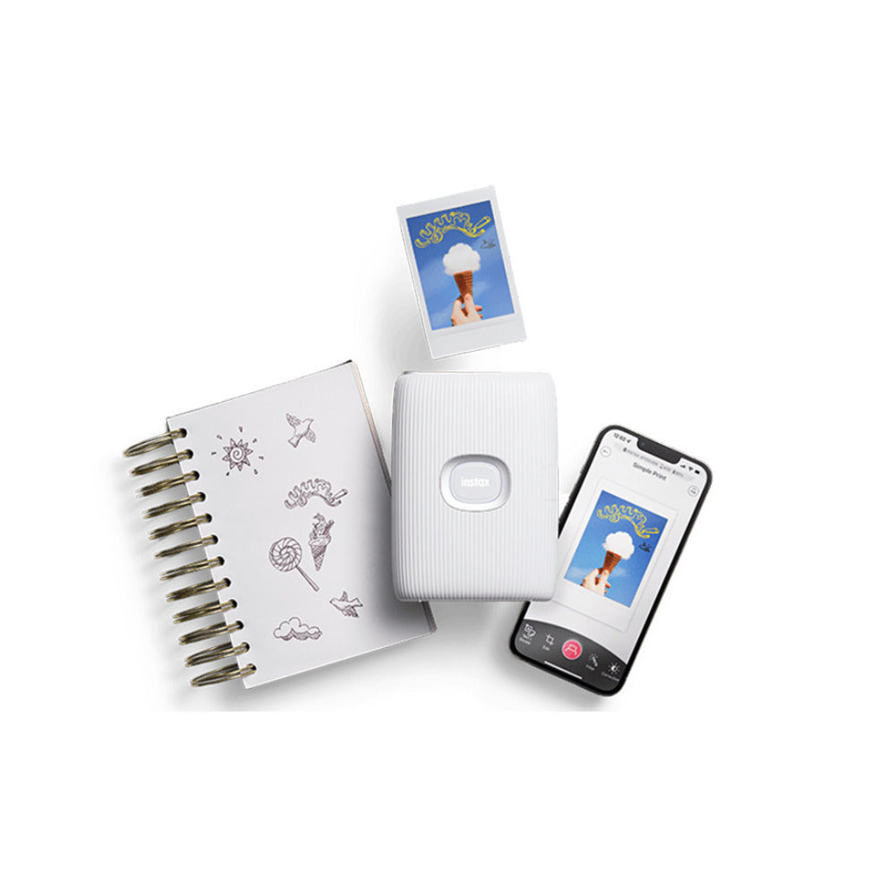 Fujifilm Instax Mini Link 2 Instant Smartphone Printer (Clay White)