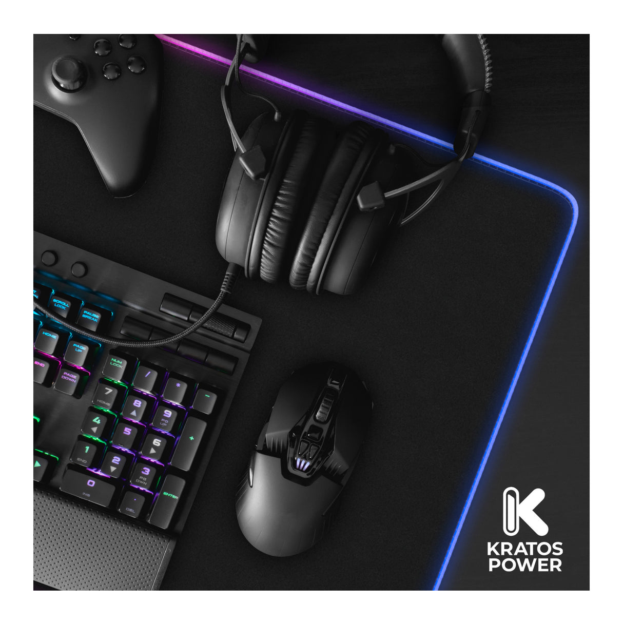 Kratos Power Gaming RGB Gaming Mouse Pad