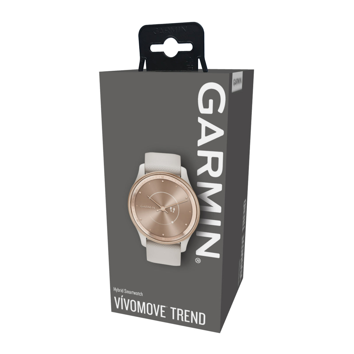 Garmin Vívomove Trend Hybrid Smartwatch with Silicon Band (Peach Gold Stainless Steel Bezel)
