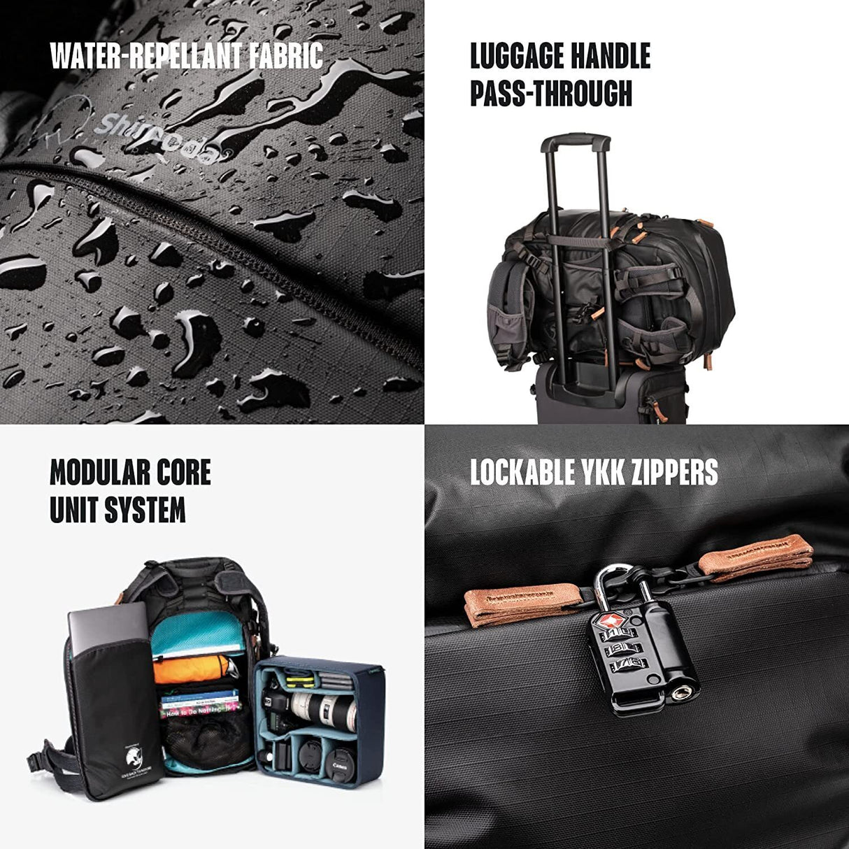 Shimoda Explore V2 35 Water Resistant Camera Backpack with Rain Cover and Accessory Straps (Black)