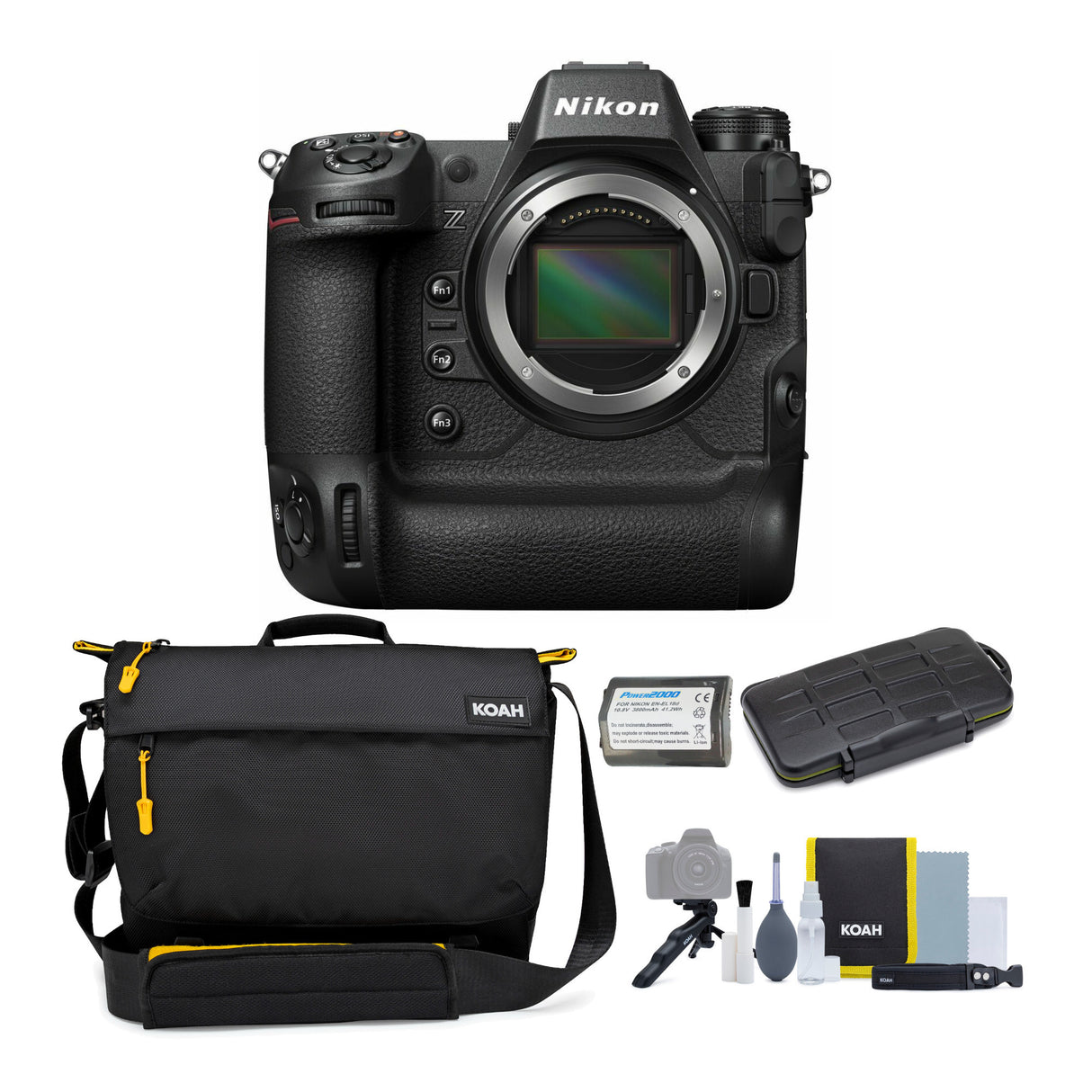 Nikon Z9 45.7MP Full Frame Fx-Format Mirrorless Camera with Bag, Cleaning Kit and SD Carrying Case