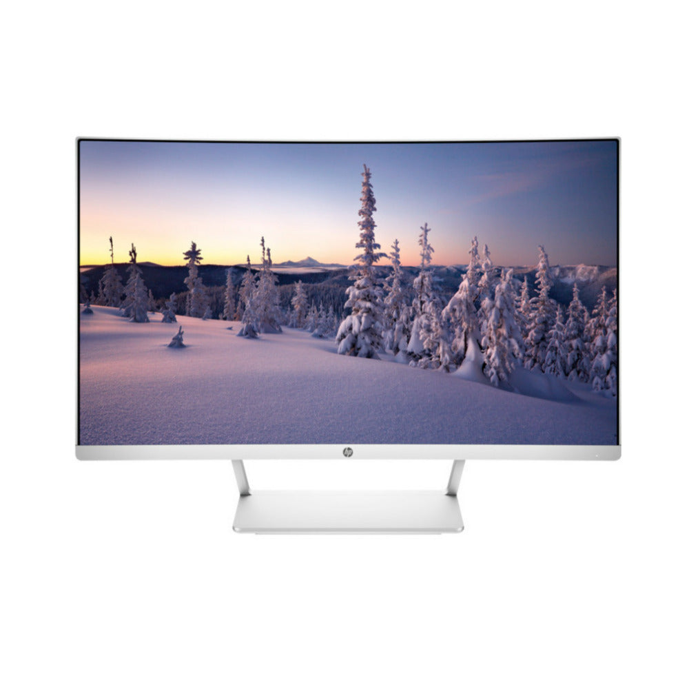 HP 27-Inch 1,800R Curved Full HD Monitor 10,000,000:1 DC, HDMI and DP 1.2 Ports (Silver)