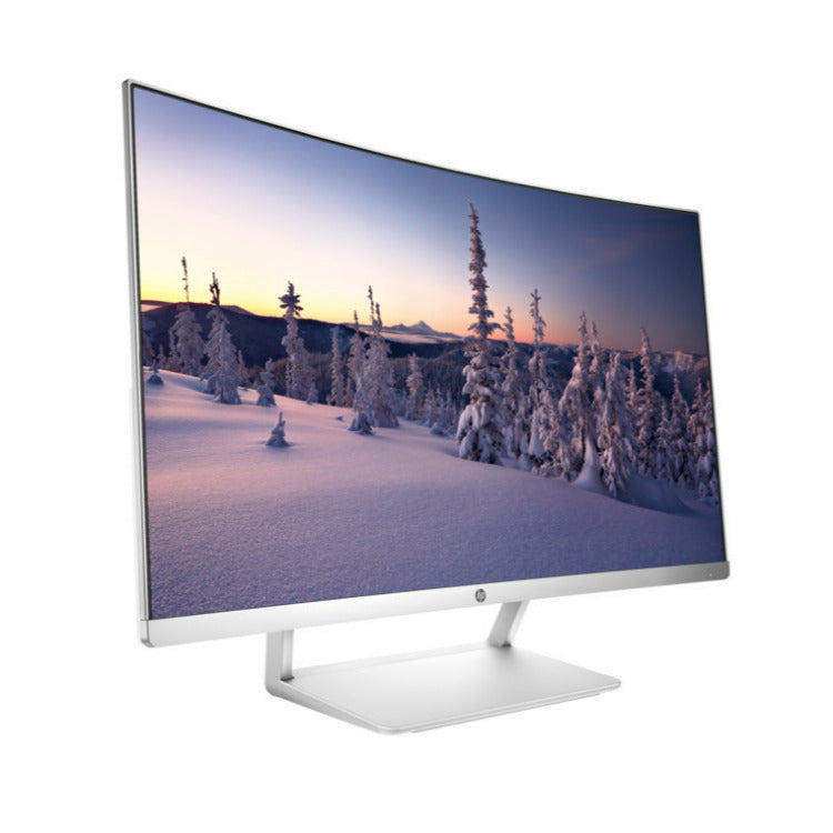 HP 27-Inch 1,800R Curved Full HD Monitor 10,000,000:1 DC, HDMI and DP 1.2 Ports (Silver)