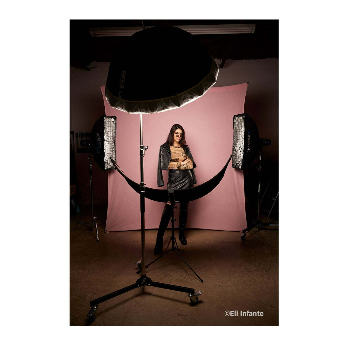 Westcott X-Drop Pro Wrinkle-Resistant Backdrop (Blush Pink, 8 x 8 Feet)
