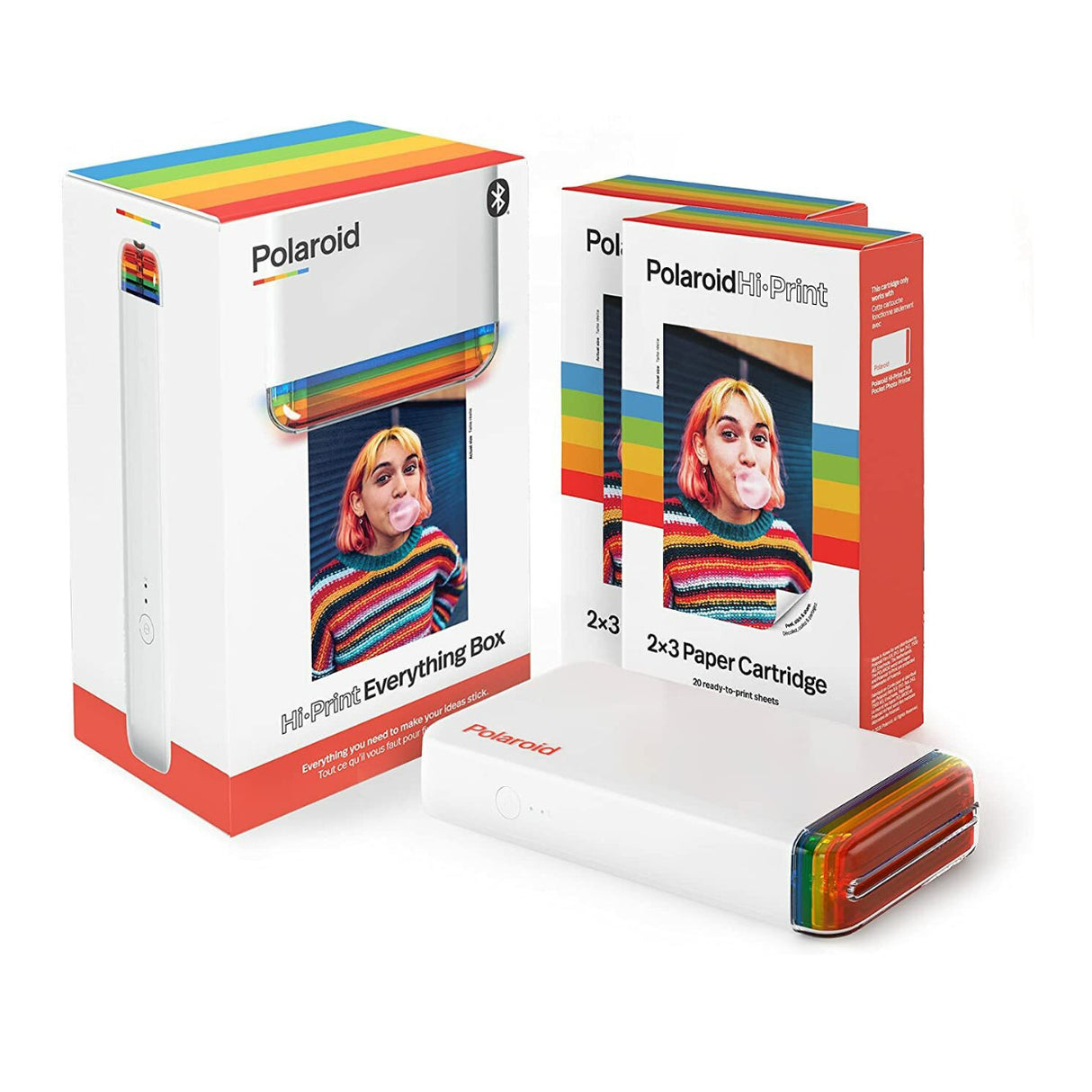 Polaroid Originals Hi-Print Bluetooth Photo Printer Everything Box with Film Double Pack (40 Prints)