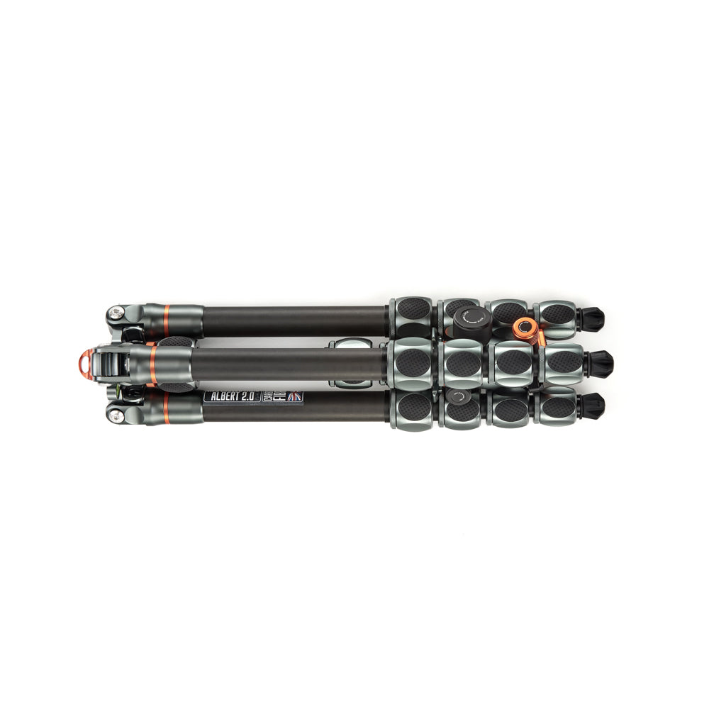 3-Legged Thing Albert 2.0 Carbon Fiber Tripod Kit with AirHed Pro and Three Detachable Legs (Gray)