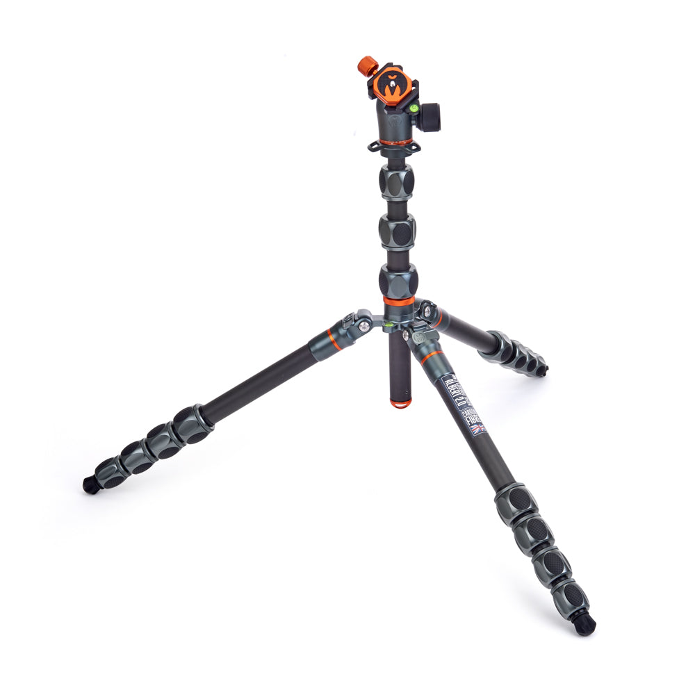 3-Legged Thing Albert 2.0 Carbon Fiber Tripod Kit with AirHed Pro and Three Detachable Legs (Gray)