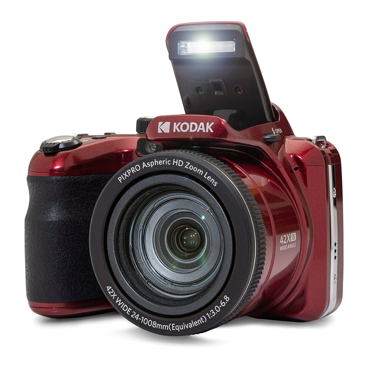 Kodak PIXPRO AZ425 Astro Zoom 20MP Camera with 42x Zoom (Red) with Accessory kit