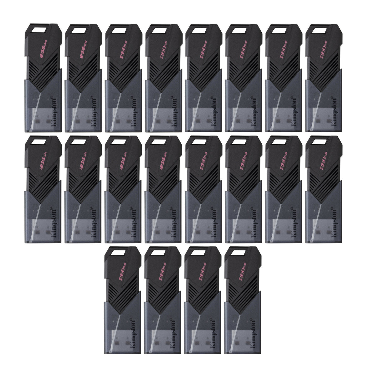Kingston 256GB DataTraveler Exodia Onyx USB 3.2 Flash Drive (Matte Black) (20-Pack)