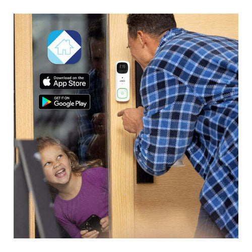 Lorex 2K Battery Video Doorbell with Color Night Vision, Person Detection, and 2-Way Talk (White)