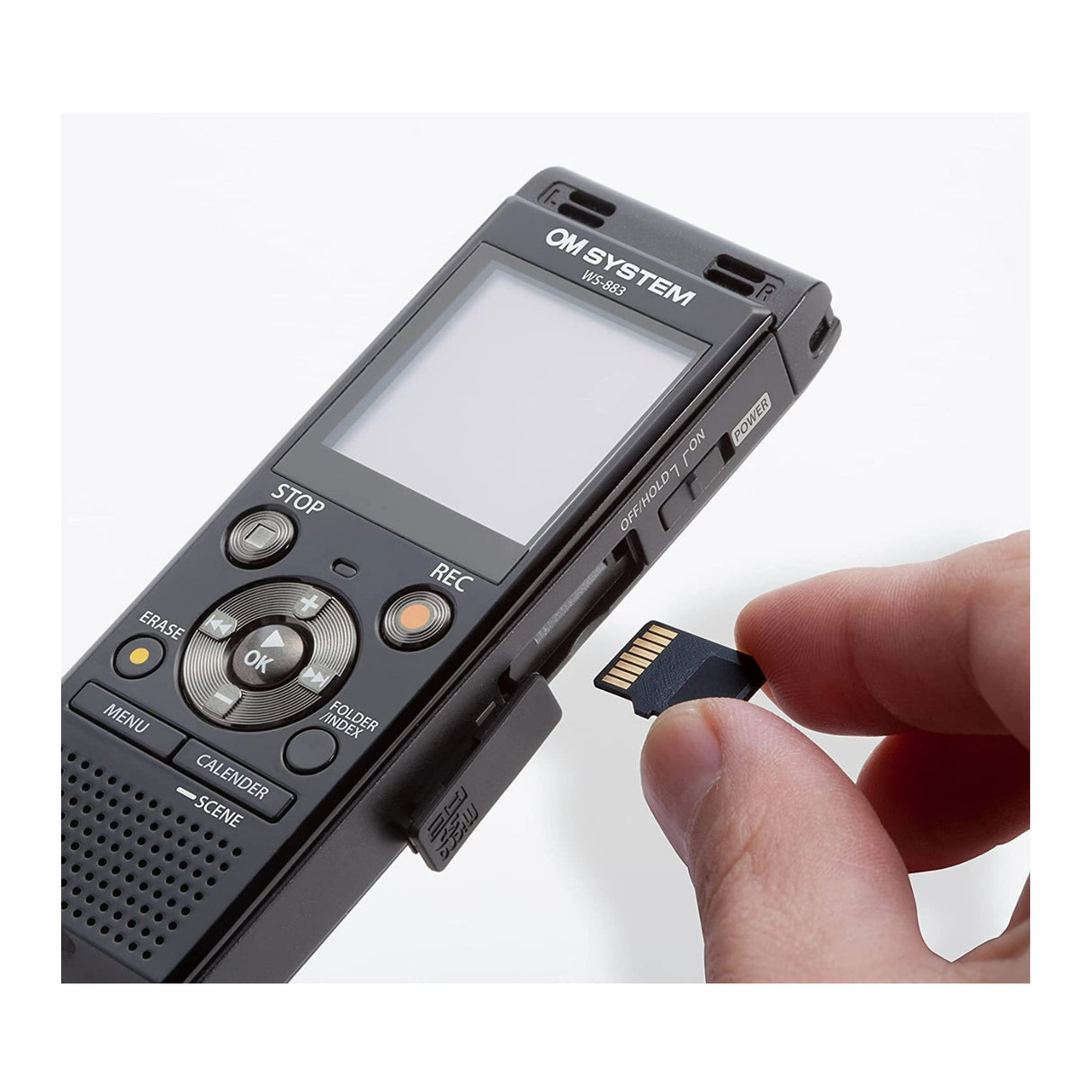 Olympus WS-883 Digital Voice Recorder with USB-A Battery Charging and 8GB Built-In Memory (Black)