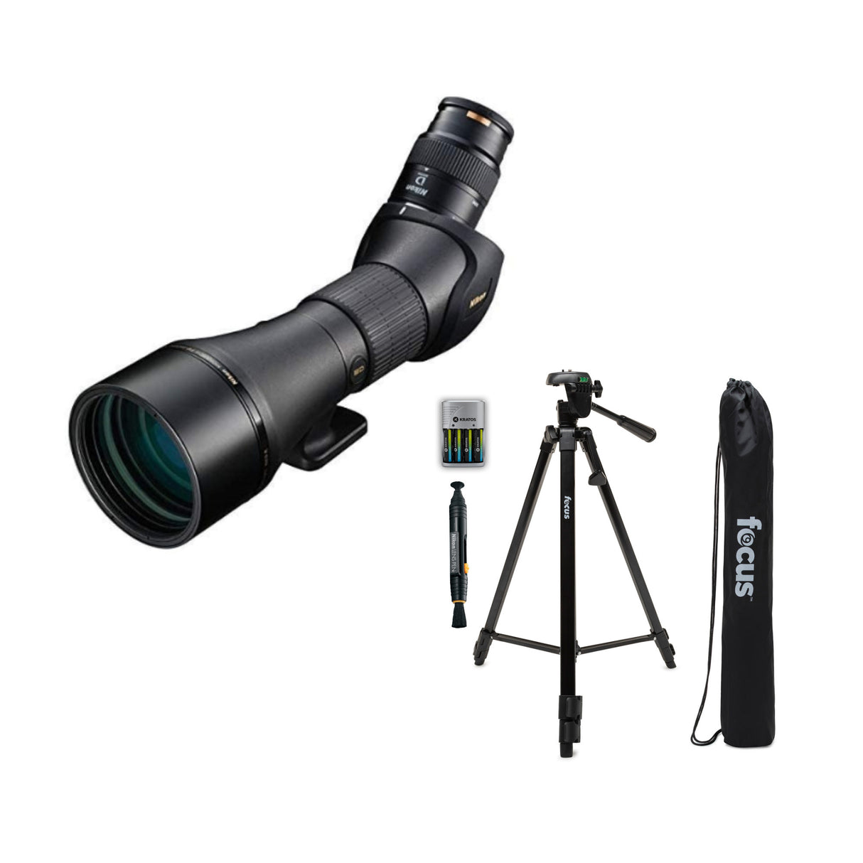 Nikon Monarch Fieldscope 82ED-A with MEP-20-60; with 59' Tripod with Bag and Cleaning Pen