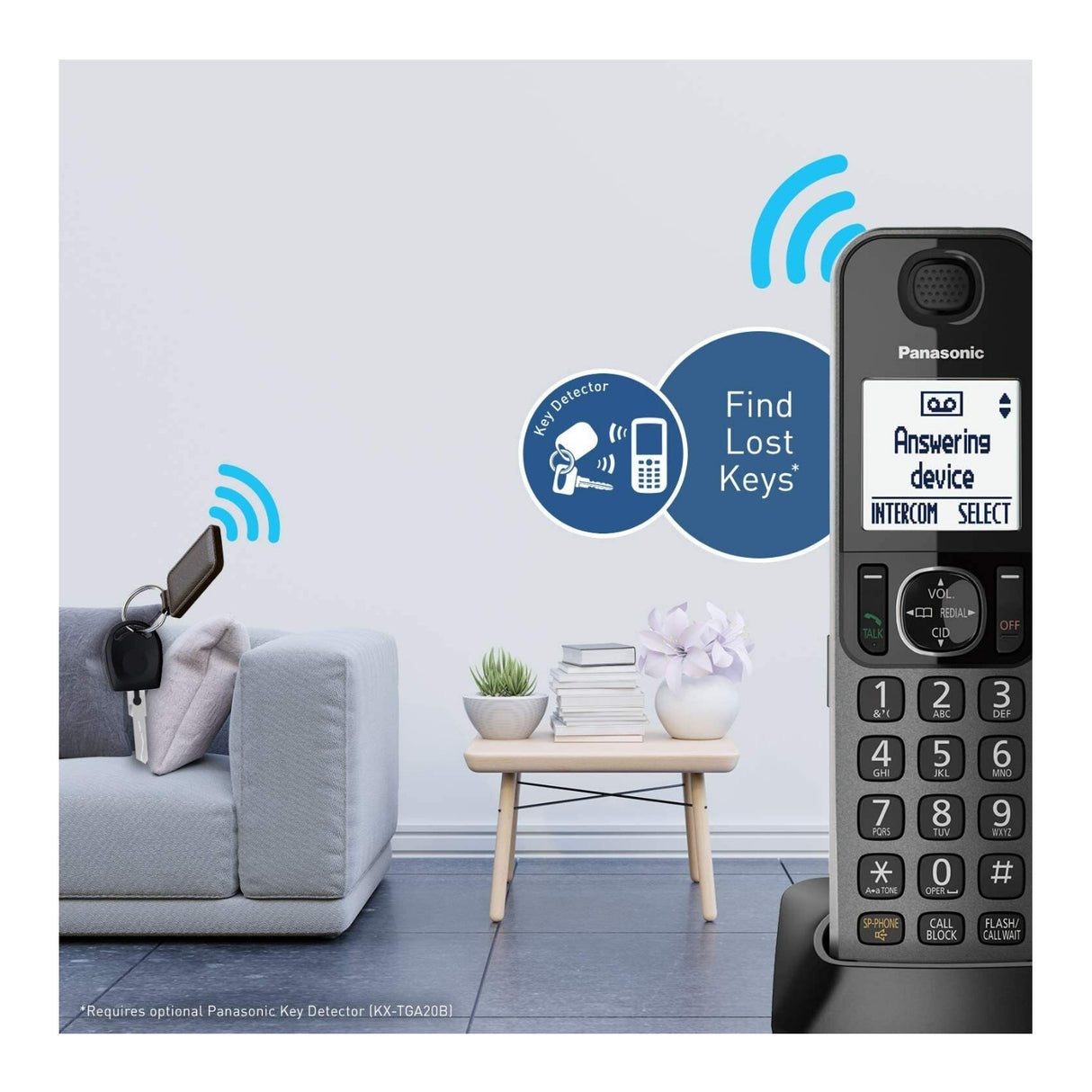 Panasonic KX-TGF352M Corded/Cordless 2 Handset Landline Telephone with Caller ID