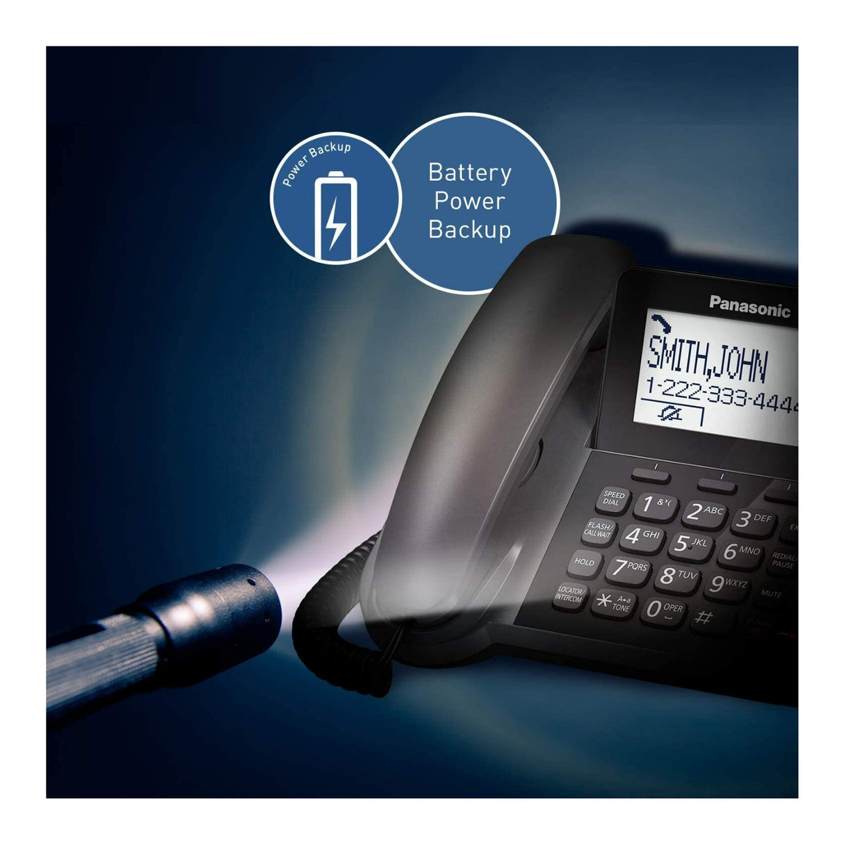 Panasonic KX-TGF352M Corded/Cordless 2 Handset Landline Telephone with Caller ID