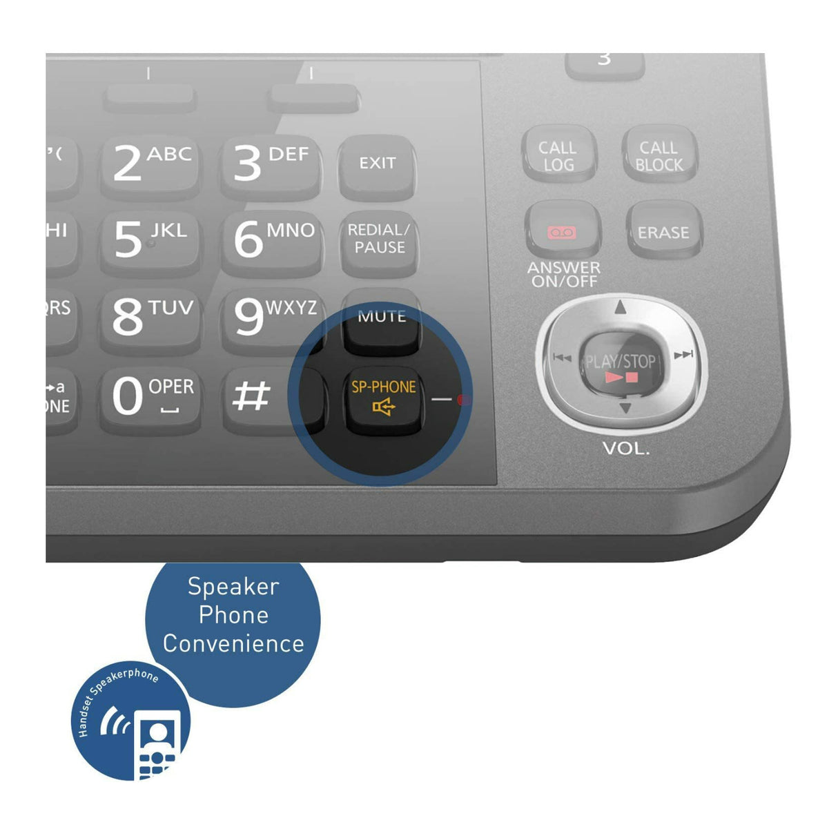 Panasonic KX-TGF352M Corded/Cordless 2 Handset Landline Telephone with Caller ID