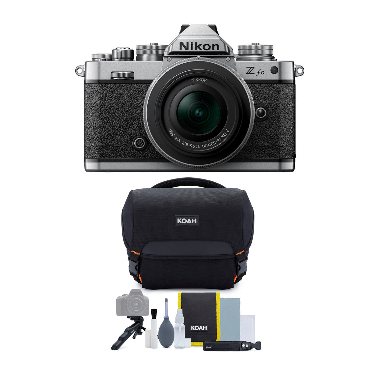 Nikon Z fc DX-format Mirrorless Digital Camera with 16-50mm f/3.5-6.3 VR Lens with Bag Bundle