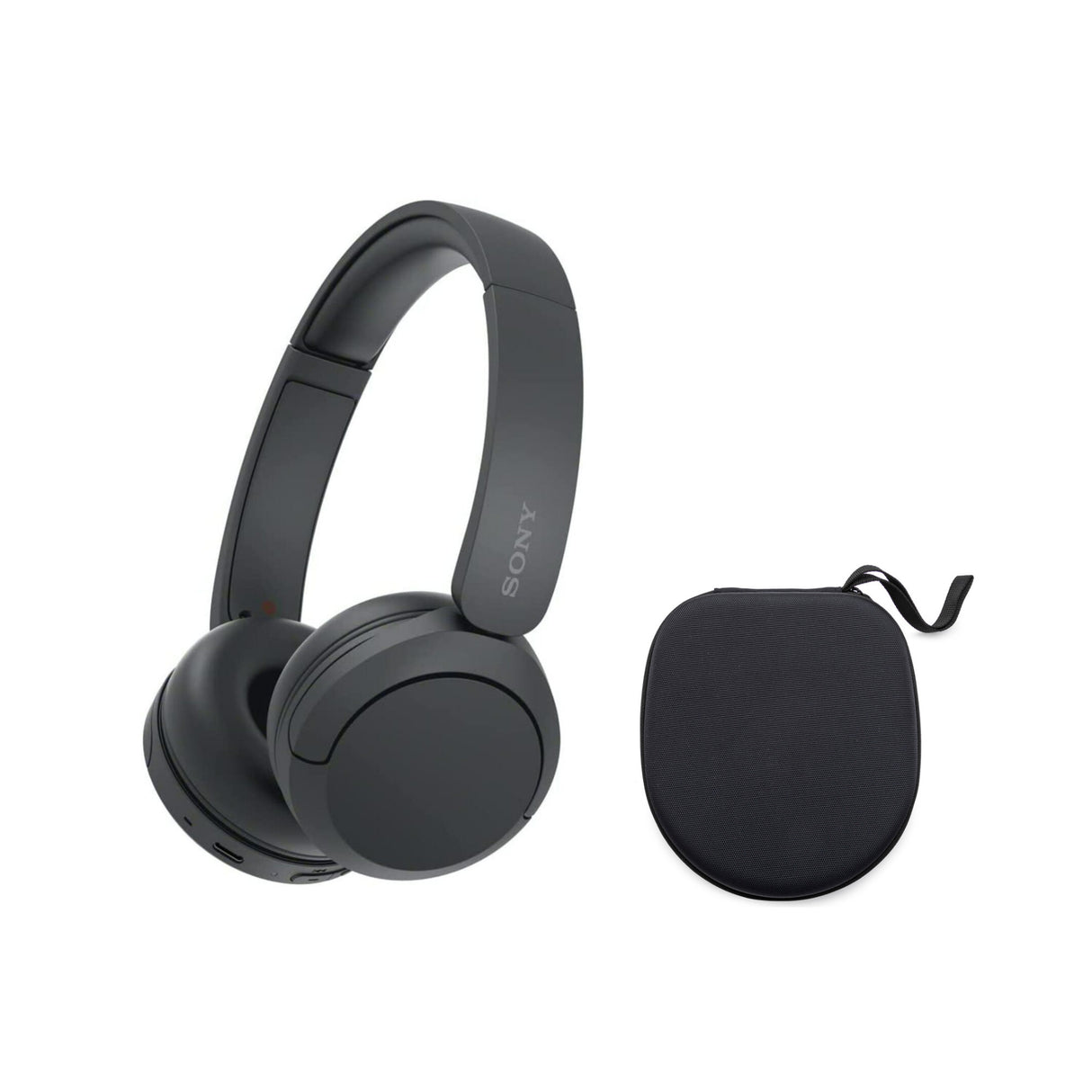 Sony WH-CH520 Wireless Bluetooth On-Ear Headset (Black) with Hard Case