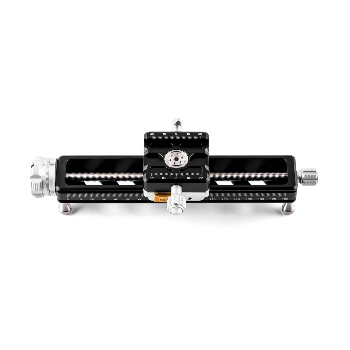 NiSi Quick Adjustment Macro Focusing Rail NM-200S with 360-Degree Rotating Clamp and 4 Foot Nails