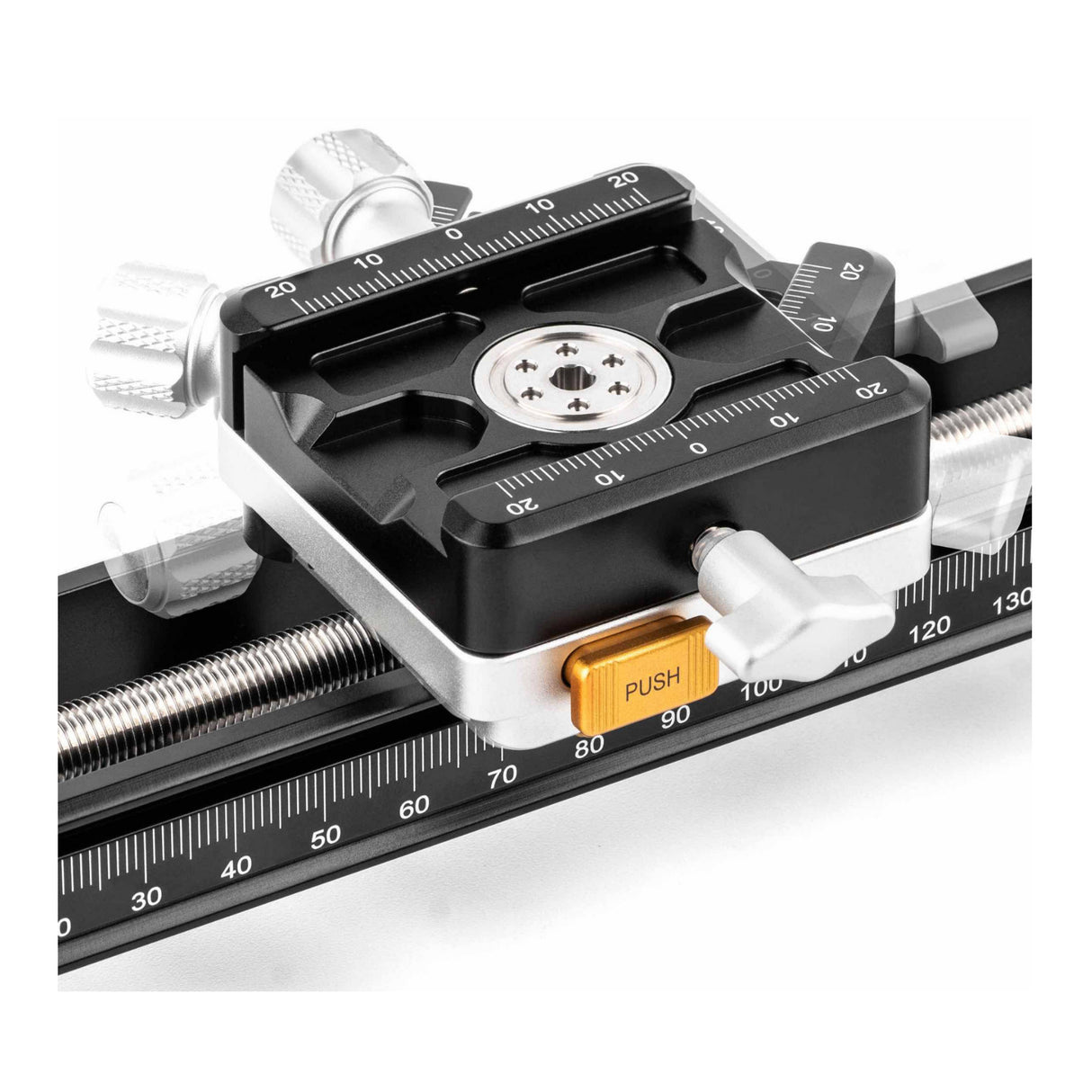 NiSi Quick Adjustment Macro Focusing Rail NM-200S with 360-Degree Rotating Clamp and 4 Foot Nails