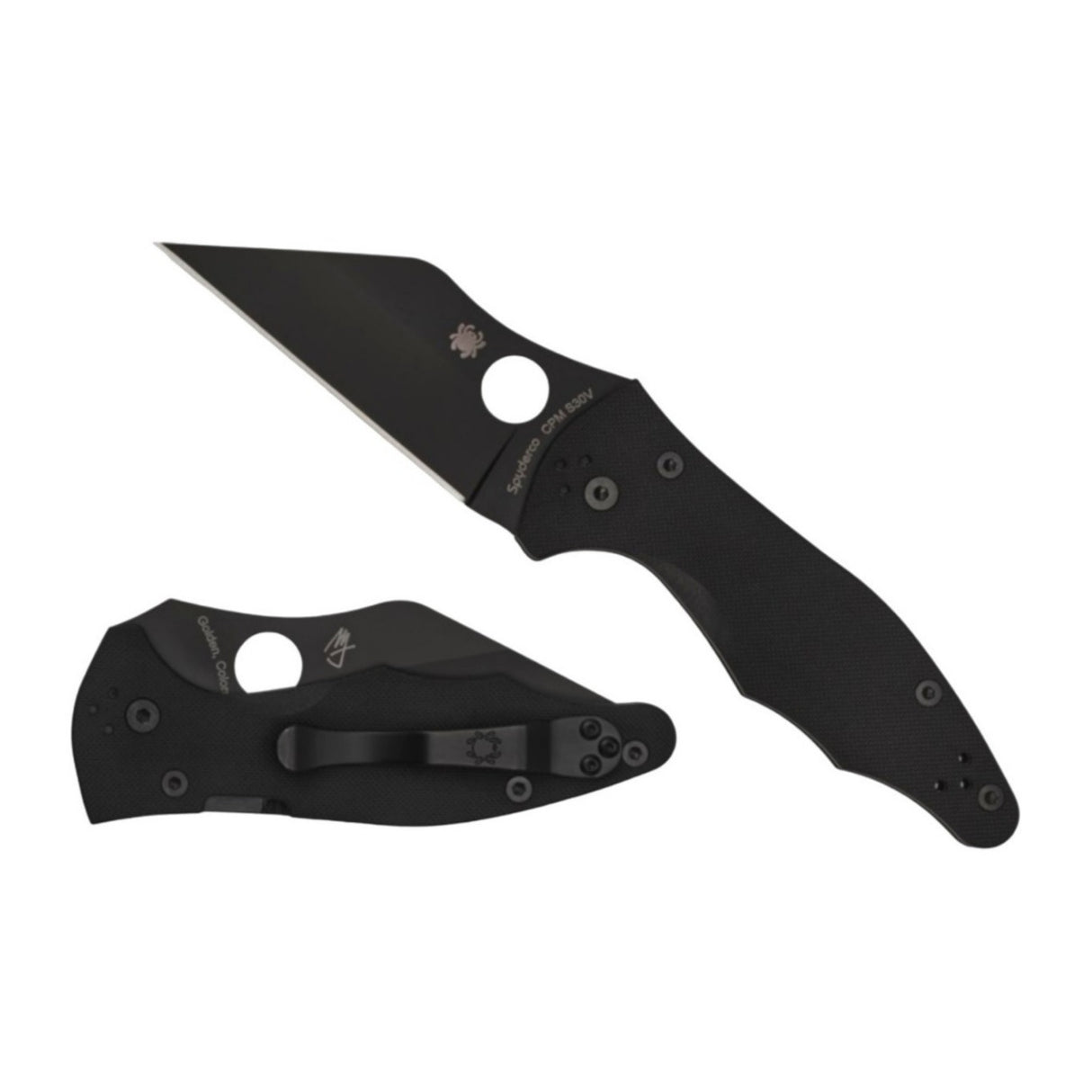 Spyderco Yojimbo 2 Hollow-Ground CPM S30V Stainless Steel Blade 7.69-Inch Folding Knife (Black)