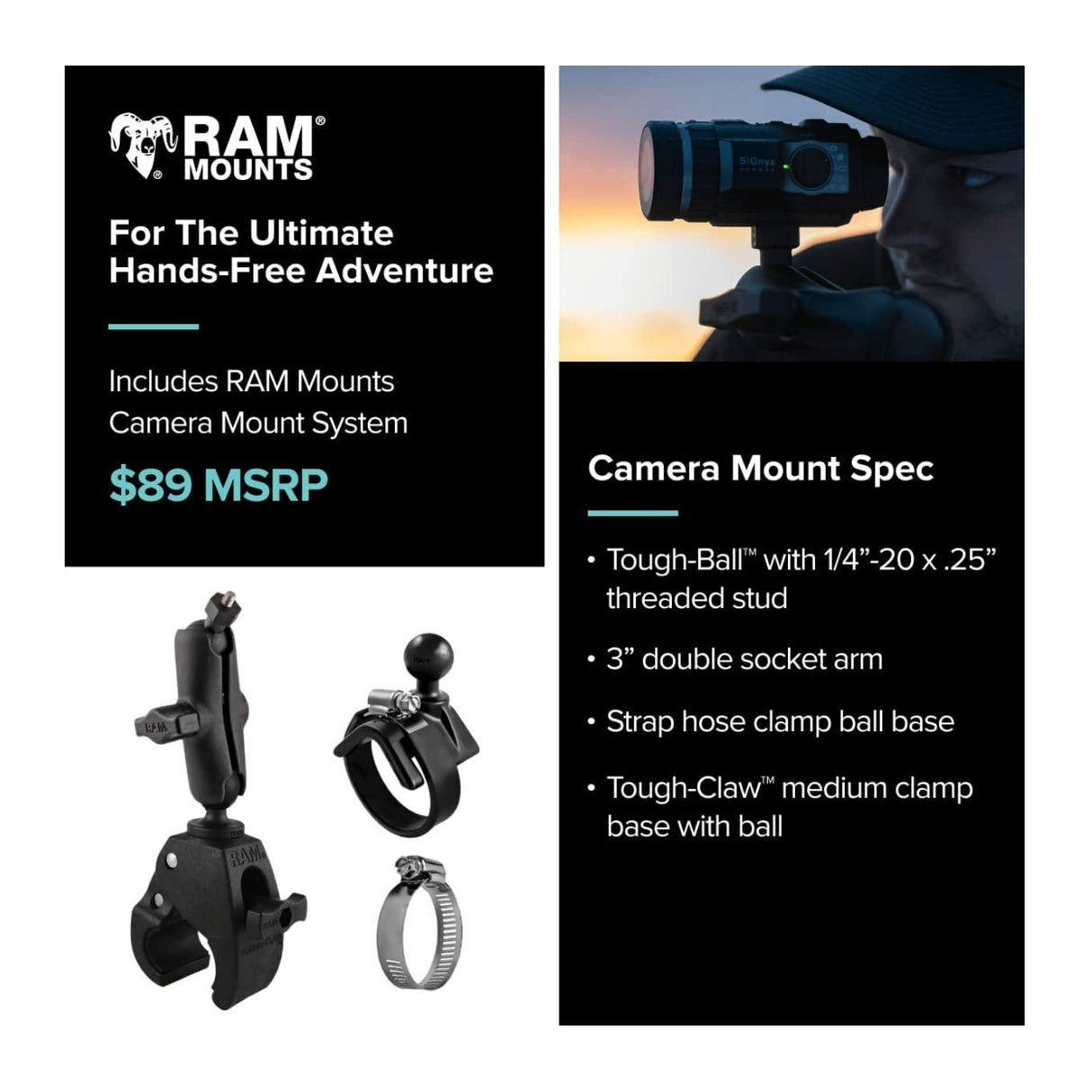 Sionyx Aurora Black Uncharted IP67 Full Color Digital Night Vision Camera Kit