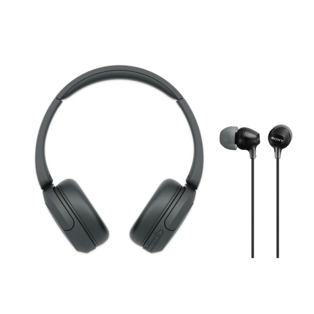 Sony WH-CH520 Compact Easy Carrying Wireless Bluetooth On-Ear Headphones (Black) with Earbuds