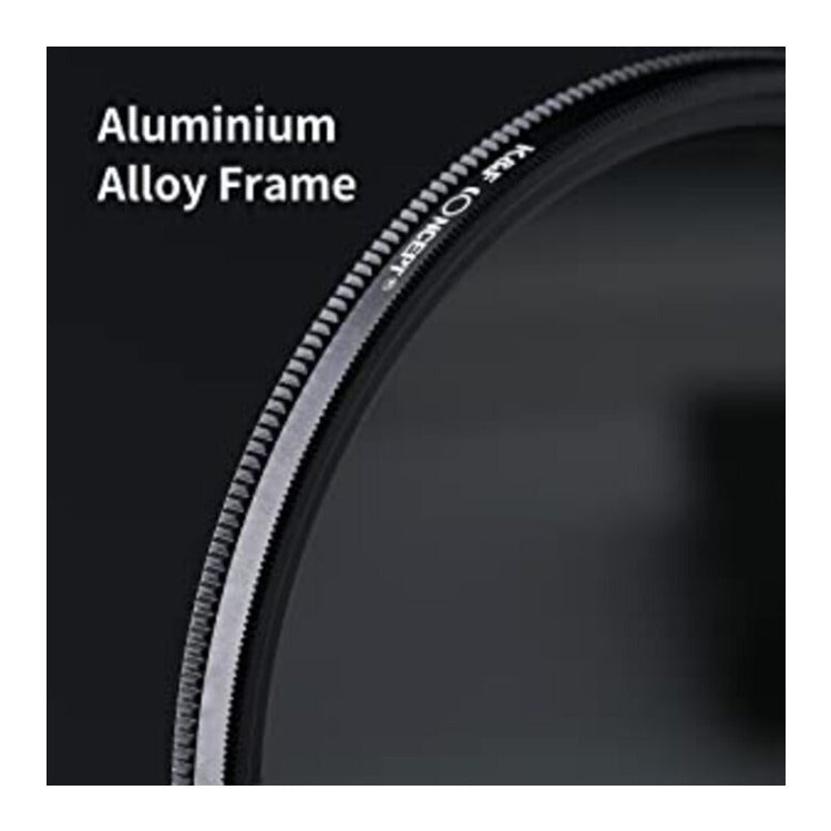 K&F Concept Variable Fader ND2-ND400, 55 mm HD Filter Lens with Cleaning Cloth