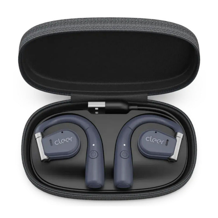 Cleer ARC Open-Ear Ear Hook Design Flexible Hinge Touch Control True Wireless Earbuds (Blue)