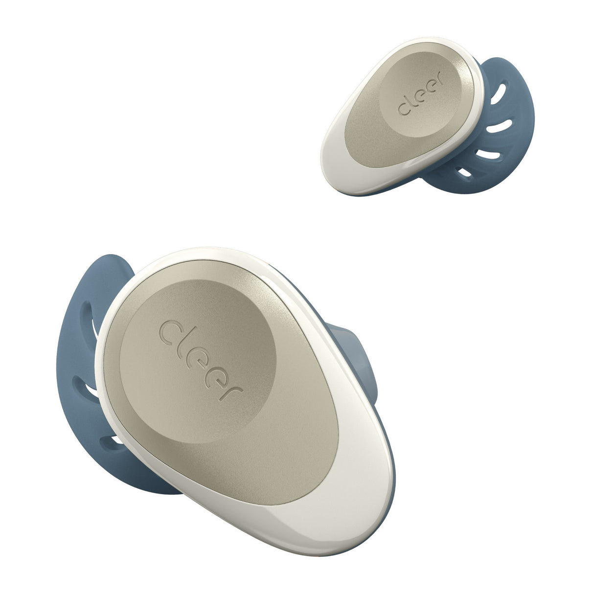 Cleer Audio Goal Sport True Wireless IPX4 Water Resistant Earbuds for Adventure and Workout (Stone)