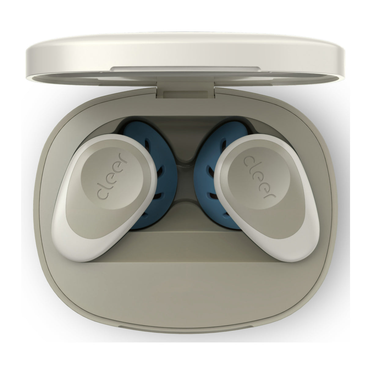 Cleer Audio Goal Sport True Wireless IPX4 Water Resistant Earbuds for Adventure and Workout (Stone)