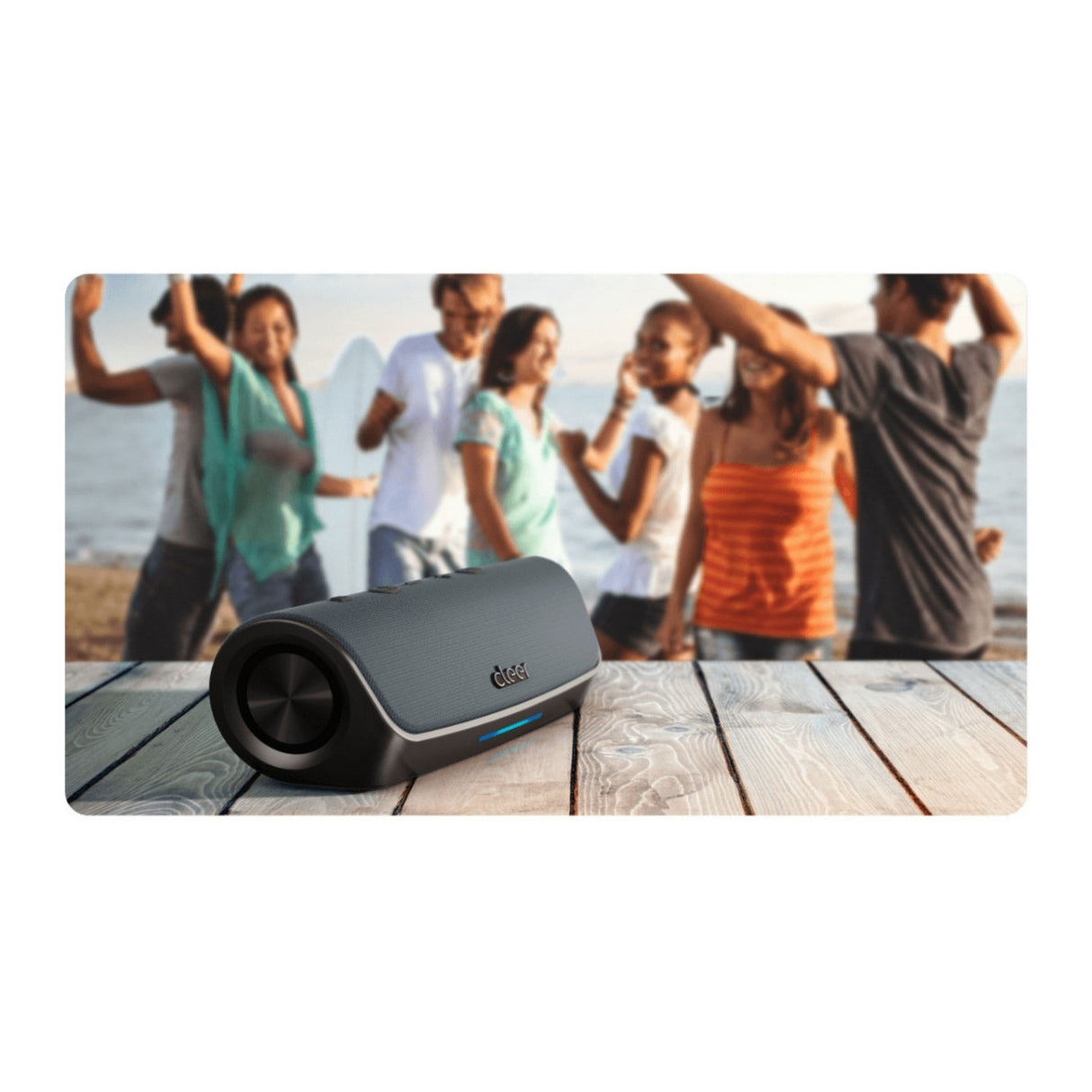 Cleer Audio Scene Water-Resistant Portable Bluetooth Speaker (Gray)