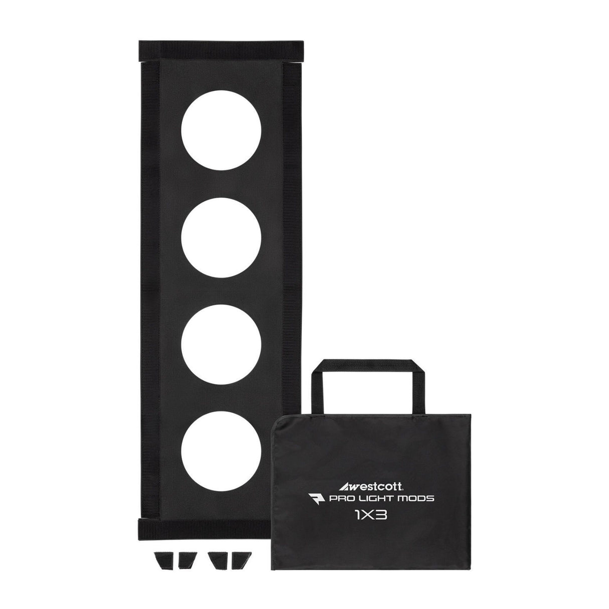 Westcott Pro Light Adjustable Corner System and 1.5-Inch Hook-And-Loop Tape Lining Mods 1 x 3