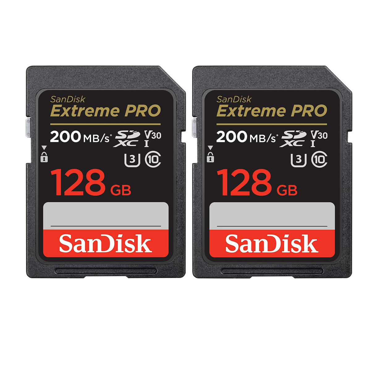 SanDisk 128GB Extreme PRO 200MB/s SDXC UHS-I Memory Card (2-pack)