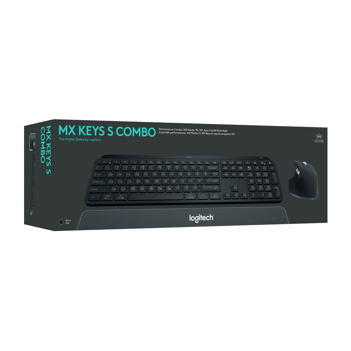 Logitech MX Keys S Wireless Keyboard and MX Master 3S with 8K DPI Sensor Mouse Combo (Graphite)