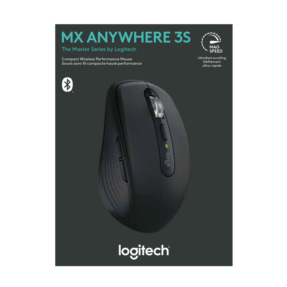 Logitech MX Anywhere 3S Compact Bluetooth Performance Mouse (Black)