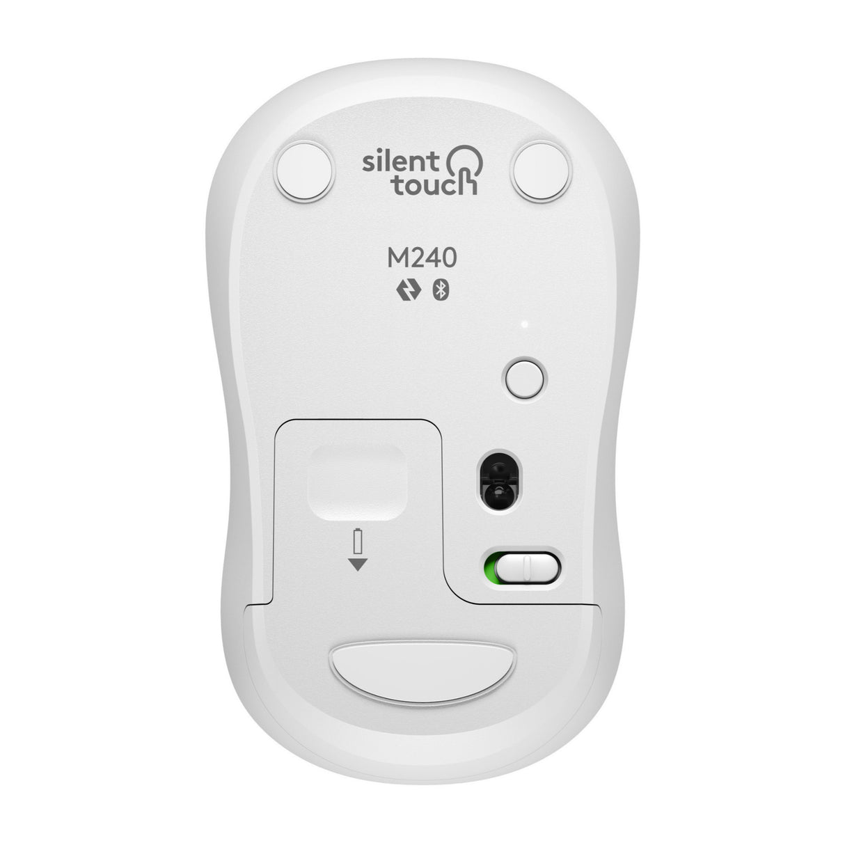 Logitech M240 Silent Cordless Long Range Bluetooth Mouse with Pre-Installed AAA Battery (Off-White)