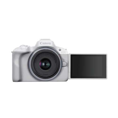 Canon EOS R50 Mirrorless Camera with 18-45mm Lens (White)