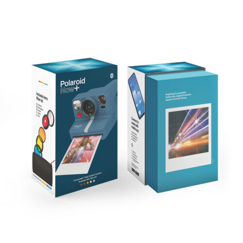 Polaroid NOW + Instant Film Camera (Calm Blue - Grey Blue)