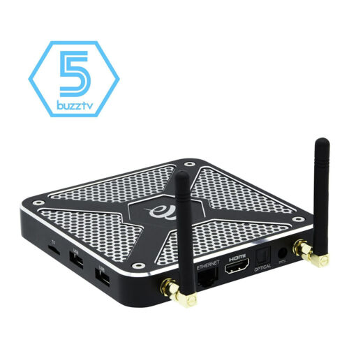 BuzzTV Thermal Efficient X5 128 AI Max 4K UHD Android OS 11 Set-Top Box with BT-400 Remote Control