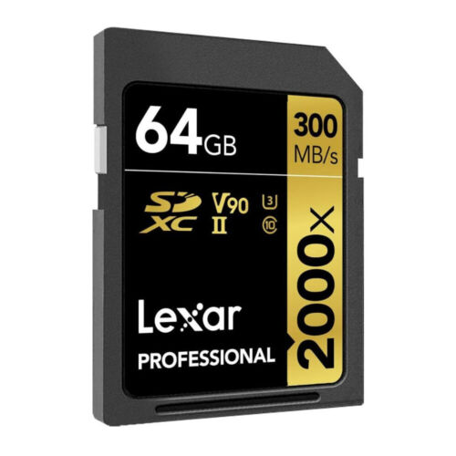 Lexar Professional 2000x 64GB SDXC UHS-II Memory Card, 300MB/s Read, 260MB/s Write (2-Pack)