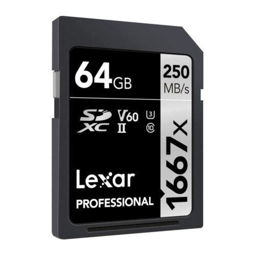 Lexar Professional 64GB 1667x UHS-II SDXC Memory Card (2-Pack)