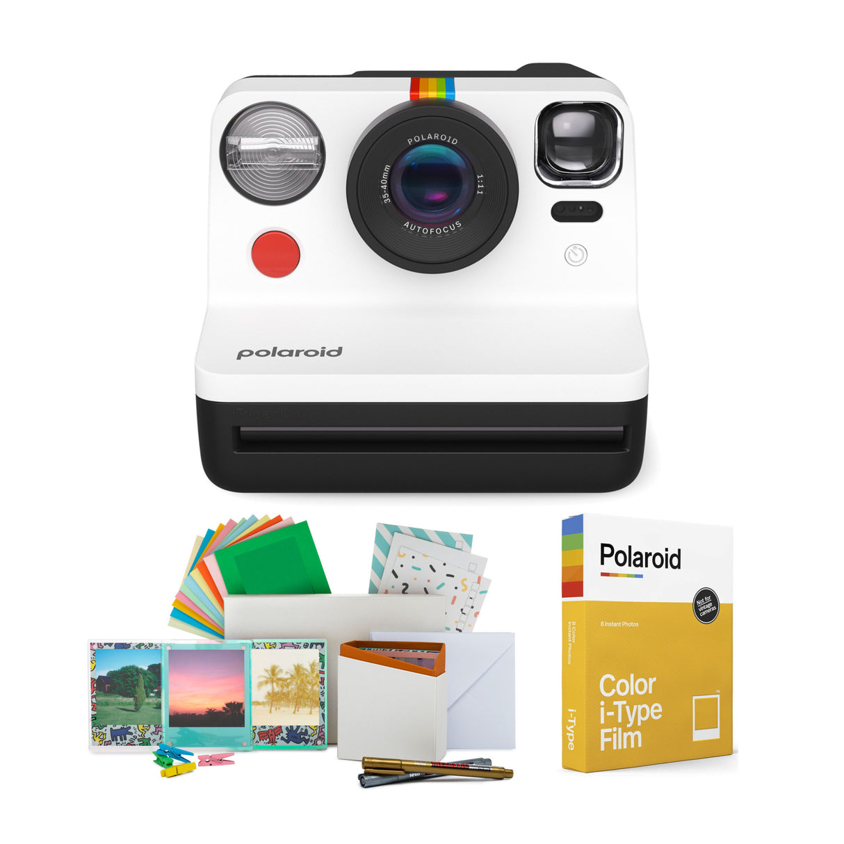 Polaroid NOW Instant Camera Generation 2 (Black & White) w/Film Kit & Color Instant Film Bundle