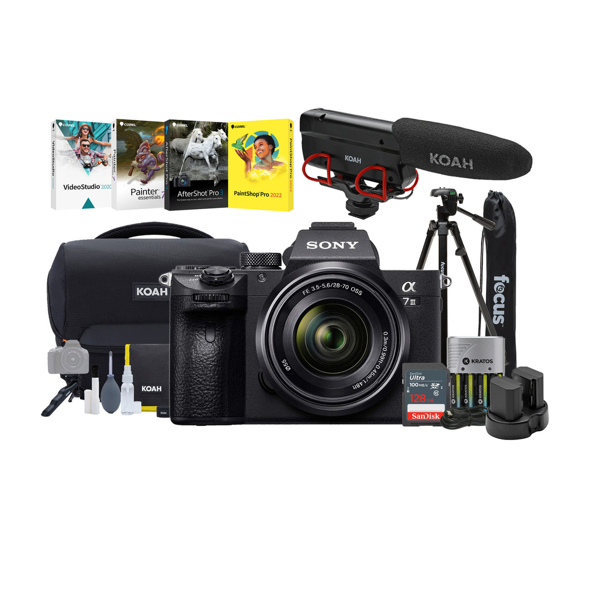 Sony Alpha a7 III Digital Camera with 28-70mm Lens and Accessory Bundle