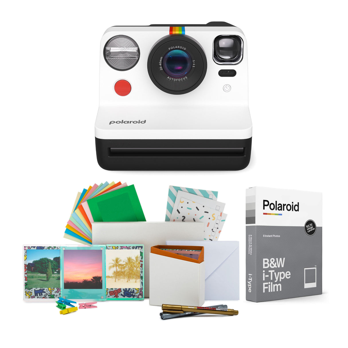 Polaroid NOW Instant Camera Generation 2 (Black & White) w/Film Kit & B&W Film Bundle