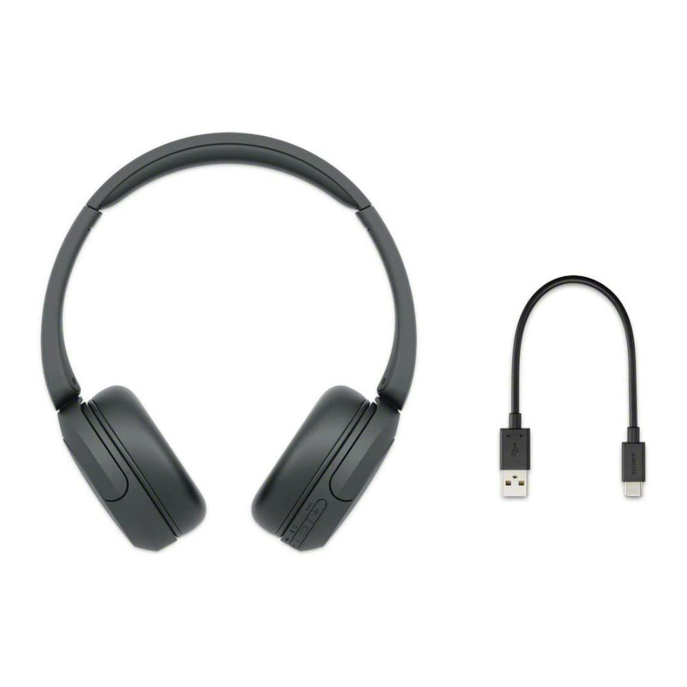 Sony WH-CH520 Compact Easy Carrying Wireless Bluetooth On-Ear Headphones (Black) Bundle