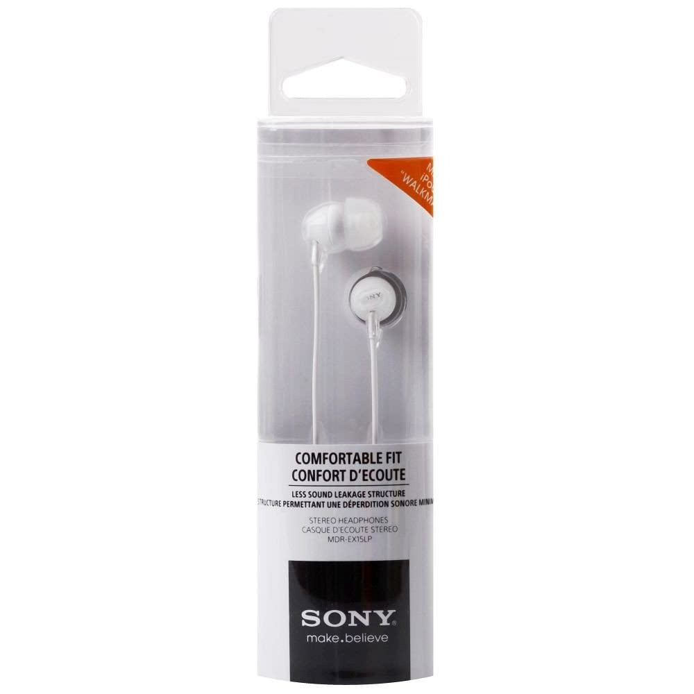 Sony MDR-EX15LP Fashion Color EX Series In-Ear Earbud Headphones (White) Lot of 24