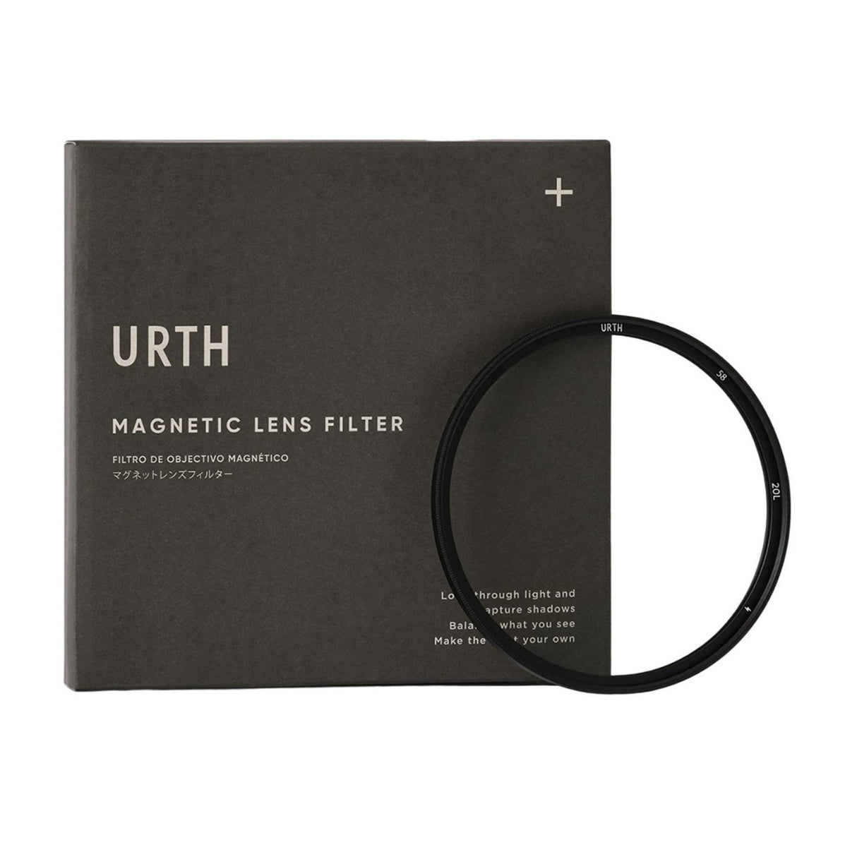 Urth 58mm Magnetic UV Nano-Coating German B270 Schott Optical Glass Lens Filter Plus+ (Black)